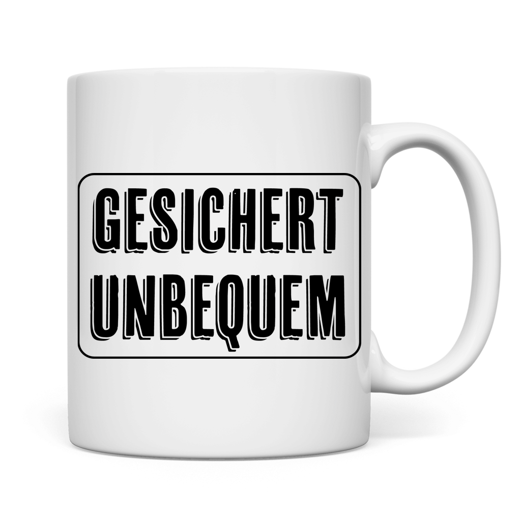 Tasse Gesichert Unbequem