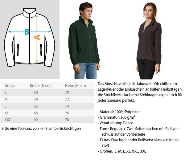 Wehrpflicht? Nein Danke! - Fleece Jacke mit Stick