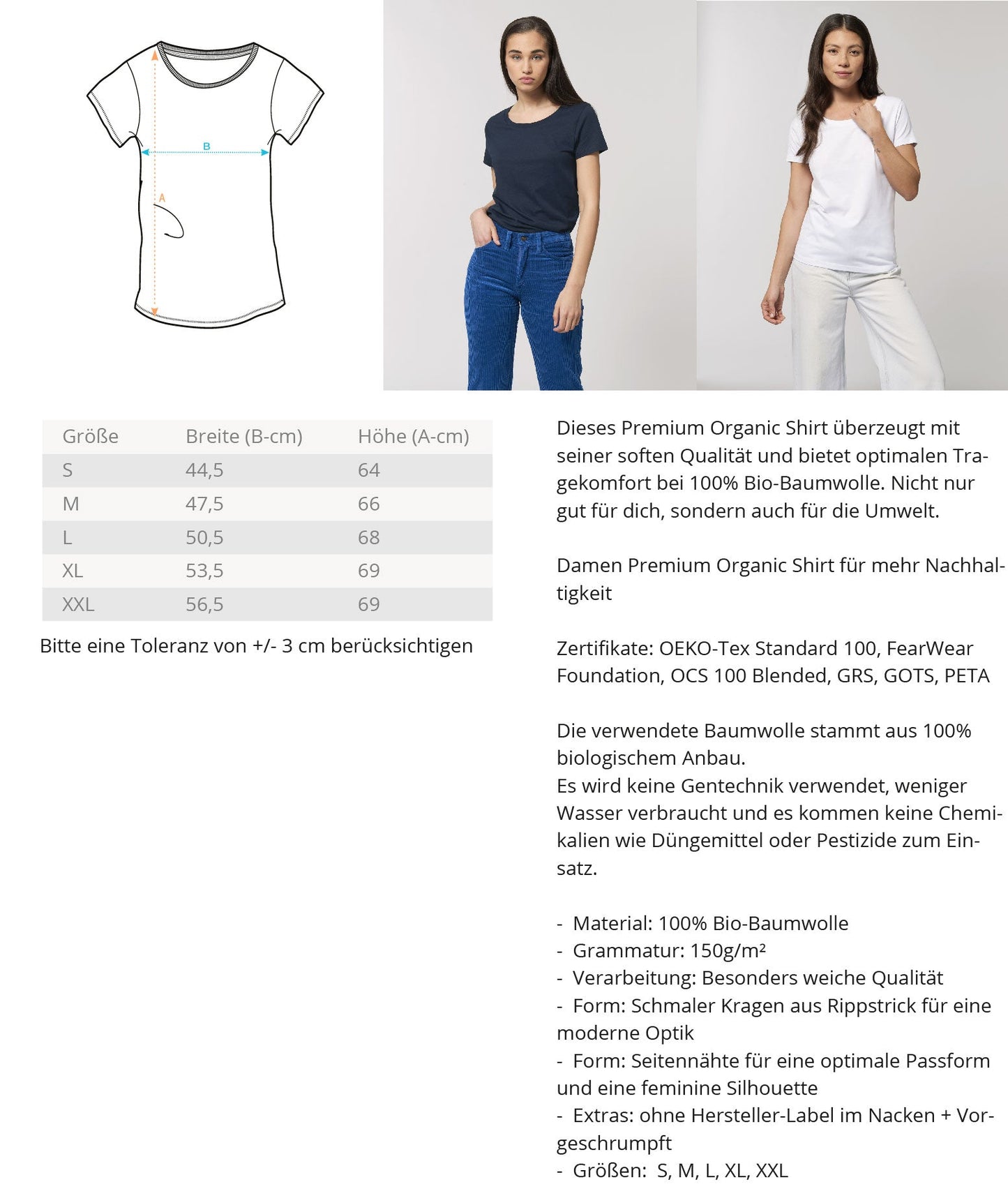 Friedenstaube - Damen Organic Shirt (B-Ware einwandfrei)