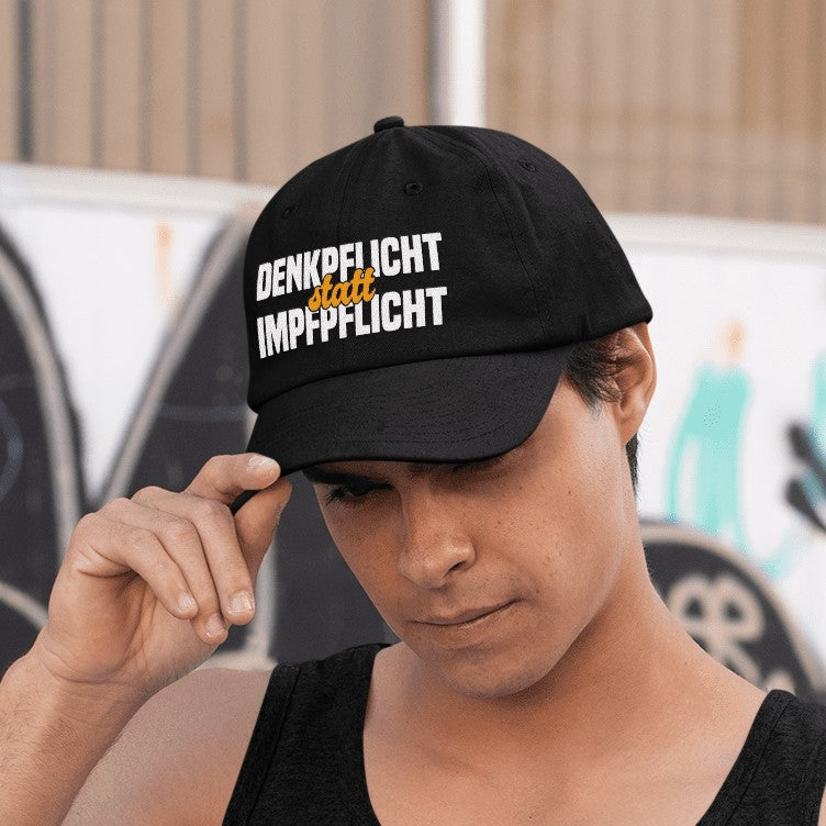 Denkpflicht - Baseball Cap mit Stickerei