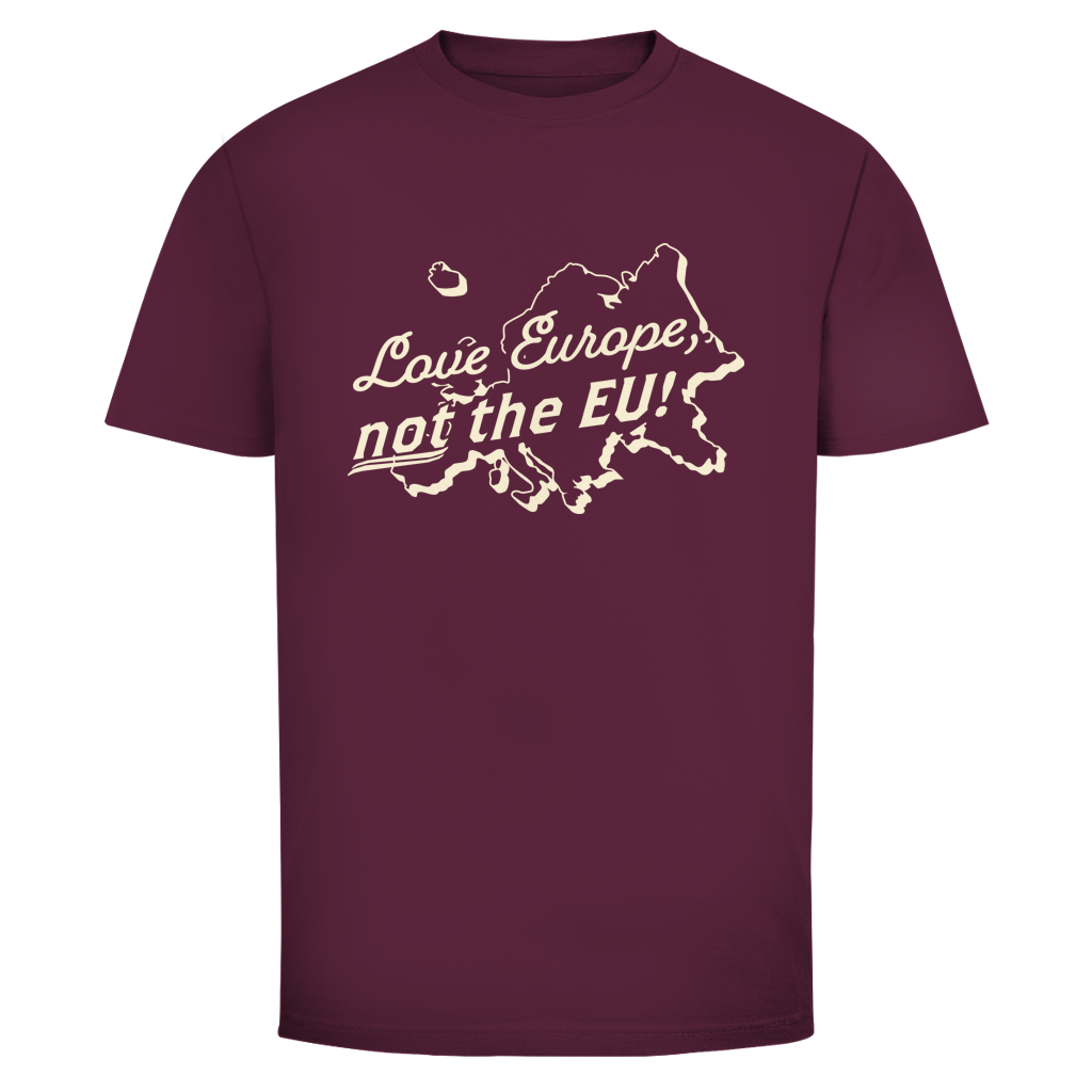 Herren T-Shirt Love Europe, not the EU!