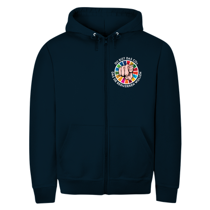 Herren Zipper Hoodie Du bist das CO₂ das sie reduzieren wollen