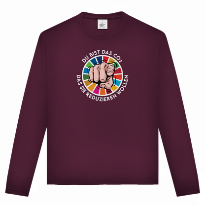 Unisex Langarmshirt Du bist das CO₂ das sie reduzieren wollen