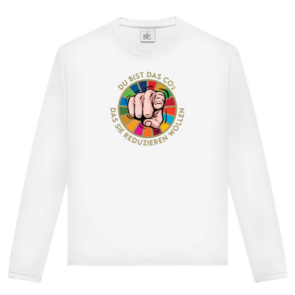 Unisex Langarmshirt Du bist das CO₂ das sie reduzieren wollen