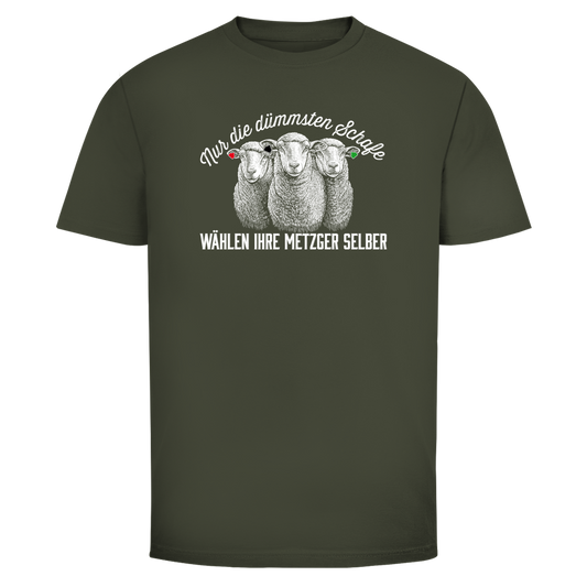 Herren T-Shirt Nur die dümmsten Schafe wählen ihre Metzger selber
