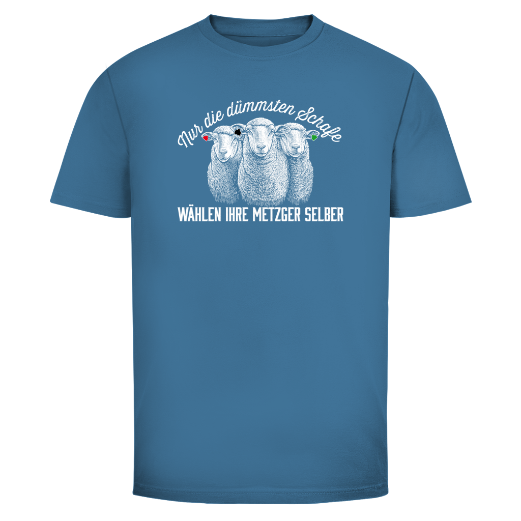 Herren T-Shirt Nur die dümmsten Schafe wählen ihre Metzger selber