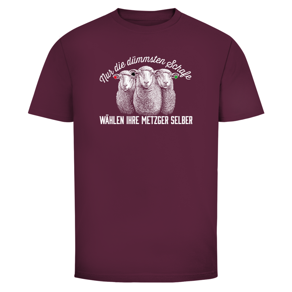 Herren T-Shirt Nur die dümmsten Schafe wählen ihre Metzger selber