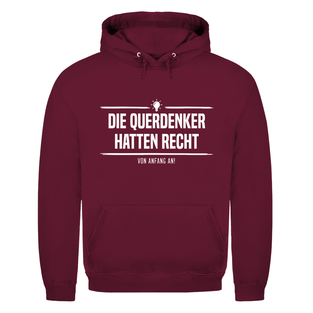 Herren Hoodie Die Querdenker hatten Recht