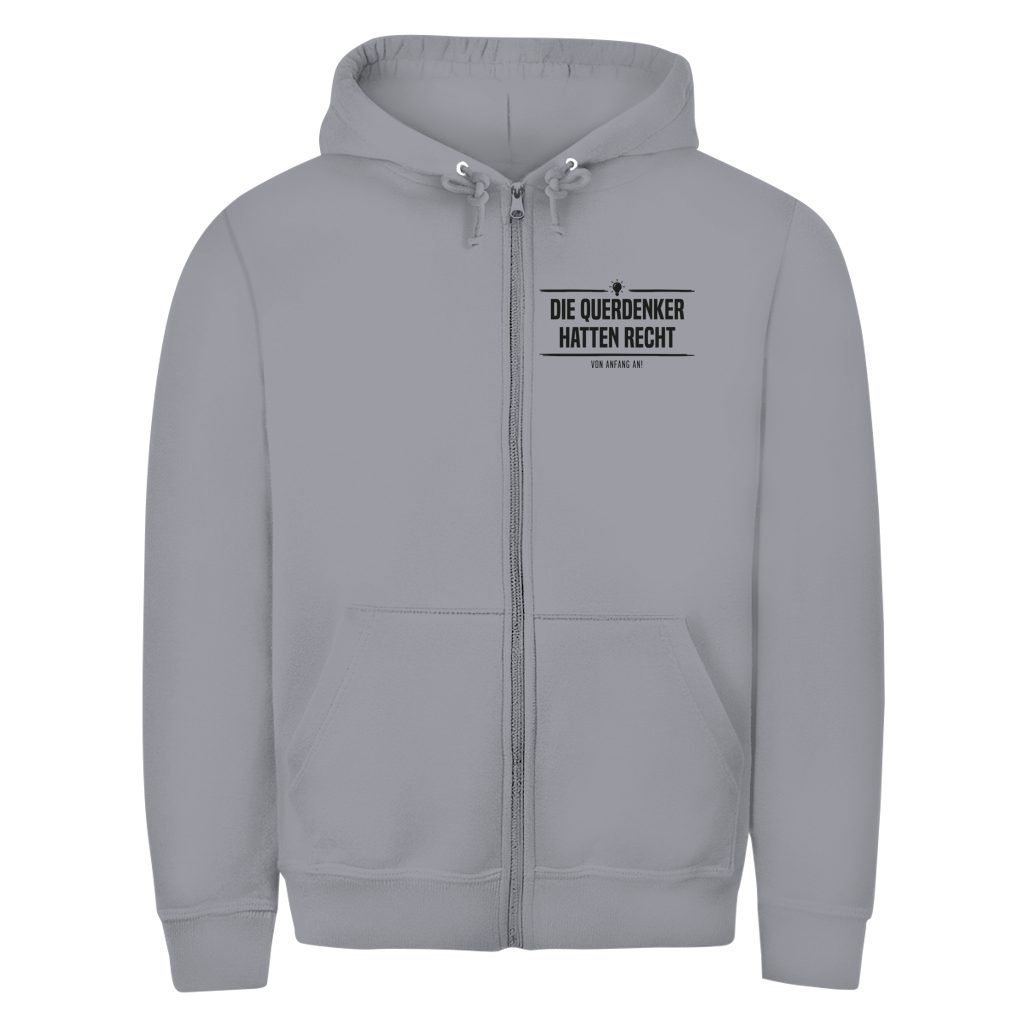 Herren Zipper Hoodie Die Querdenker hatten Recht