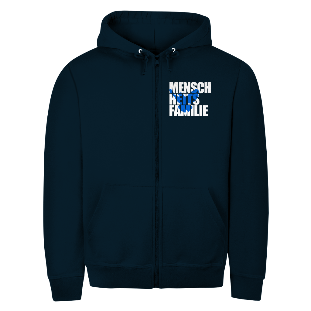 Unisex Zipper Hoodie Menschheitsfamilie