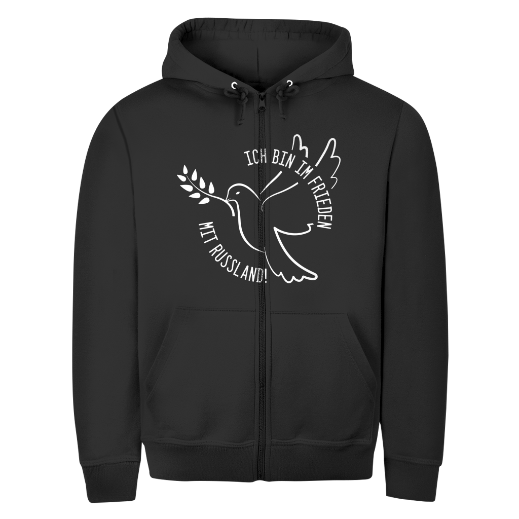 Unisex Zipper Hoodie Ich bin im Frieden mit Russland!