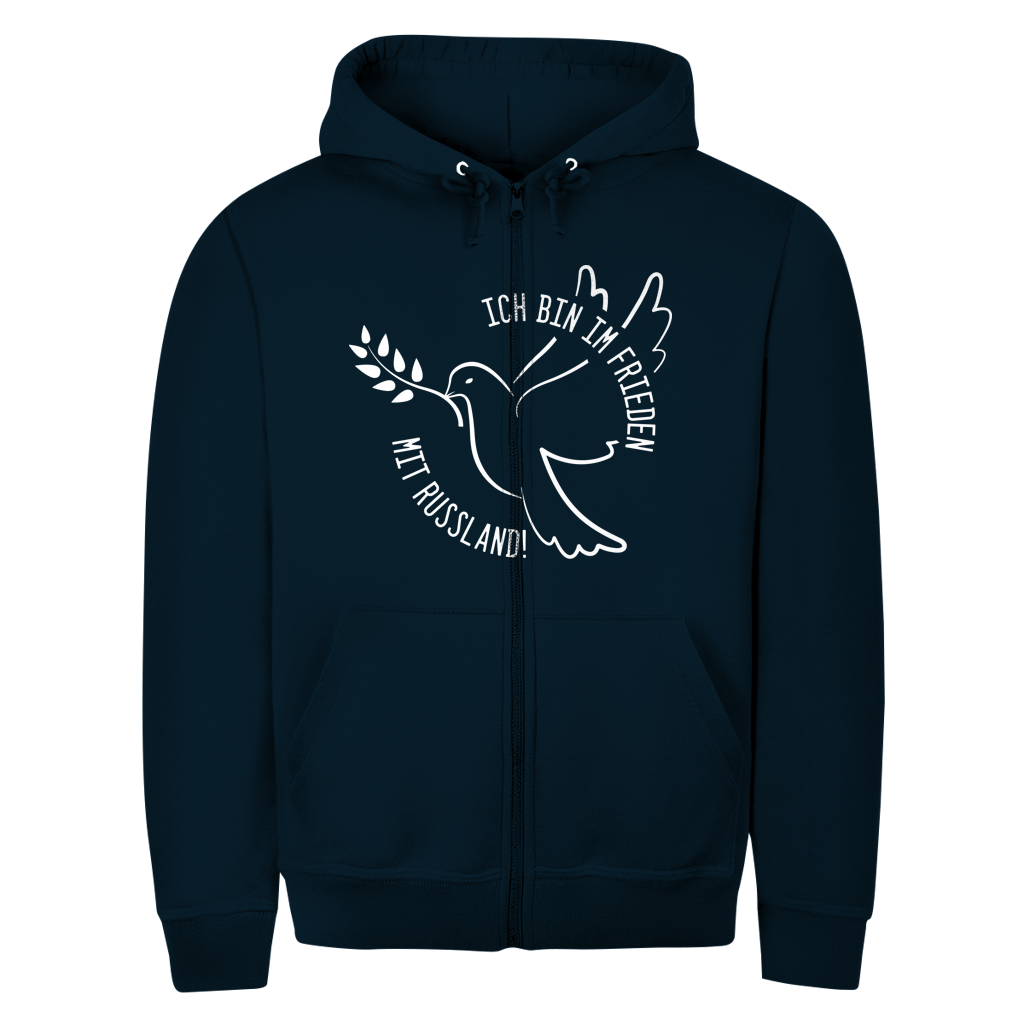 Unisex Zipper Hoodie Ich bin im Frieden mit Russland!