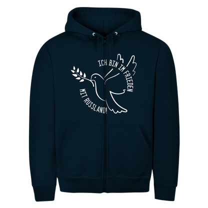 Unisex Zipper Hoodie Ich bin im Frieden mit Russland!