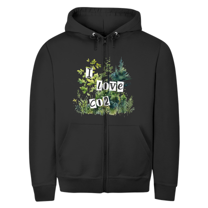 Herren Zipper Hoodie I LOVE CO2