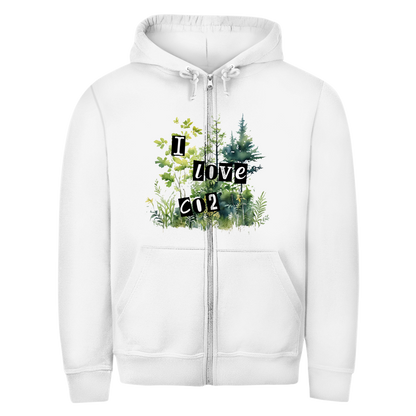 Herren Zipper Hoodie I LOVE CO2