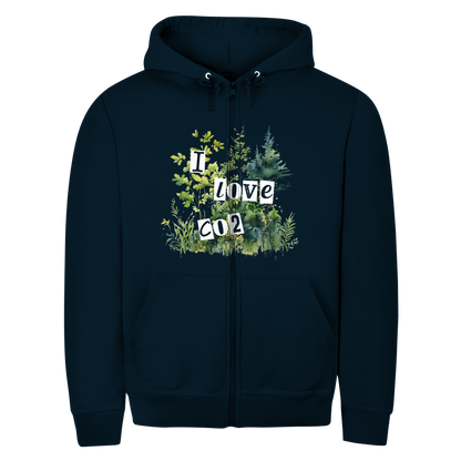 Herren Zipper Hoodie I LOVE CO2