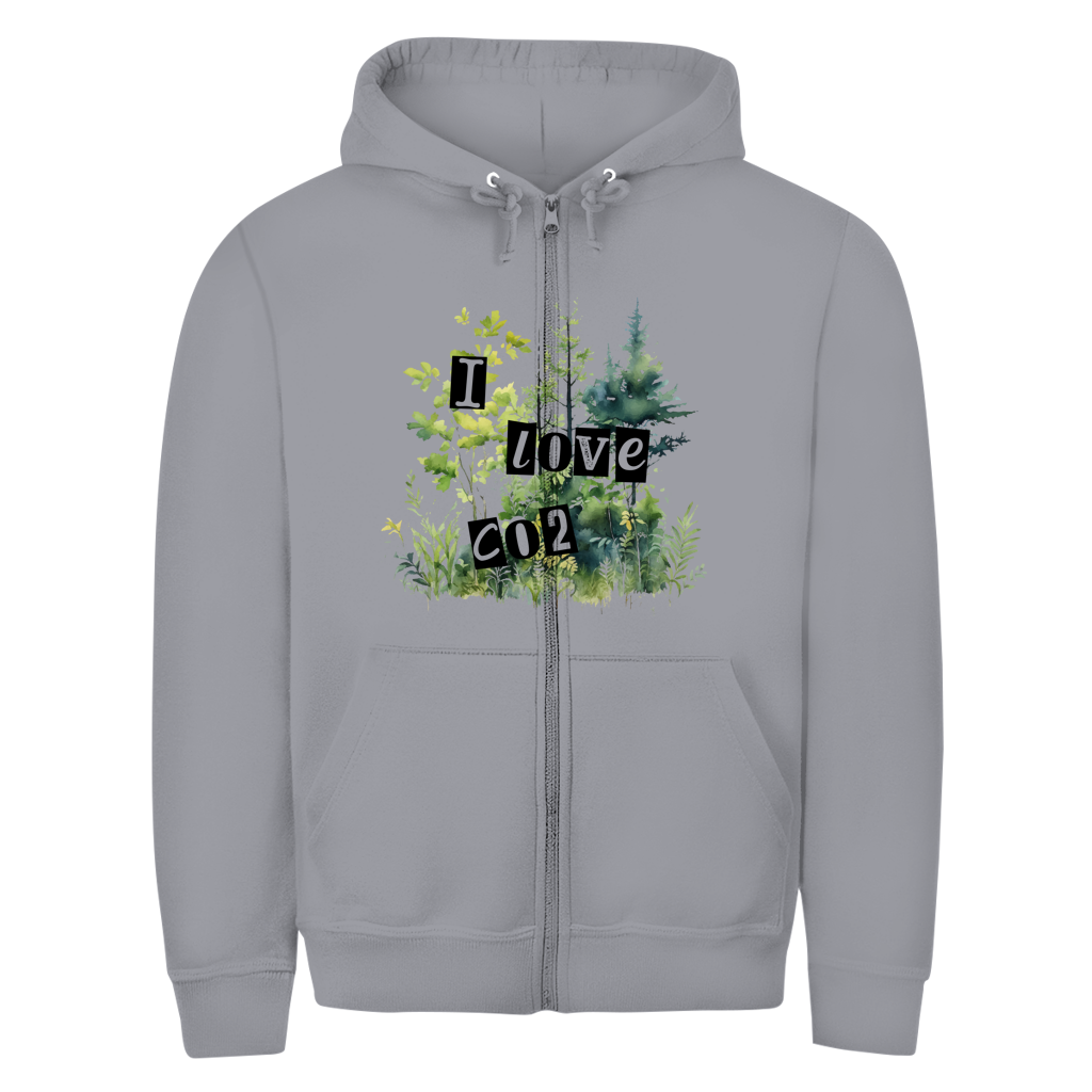 Herren Zipper Hoodie I LOVE CO2