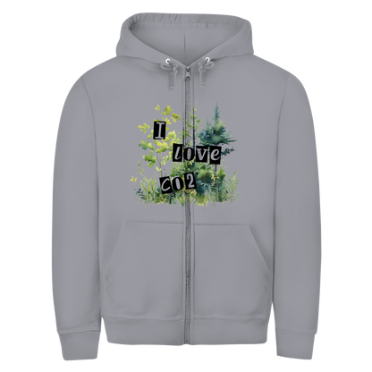 Herren Zipper Hoodie I LOVE CO2