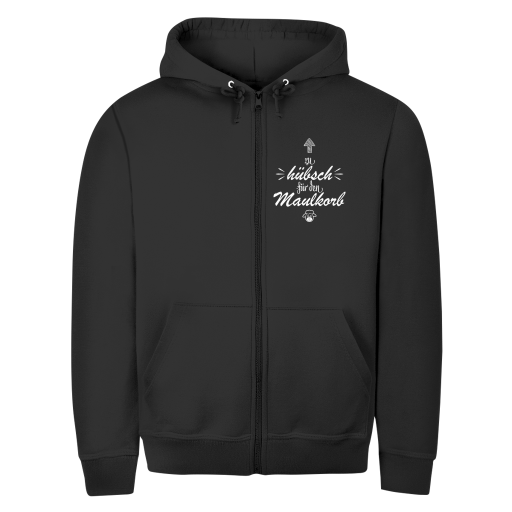 Unisex Zipper Hoodie Zu hübsch für den Maulkorb