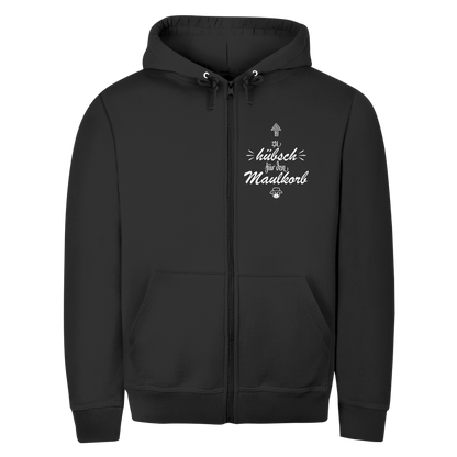 Unisex Zipper Hoodie Zu hübsch für den Maulkorb