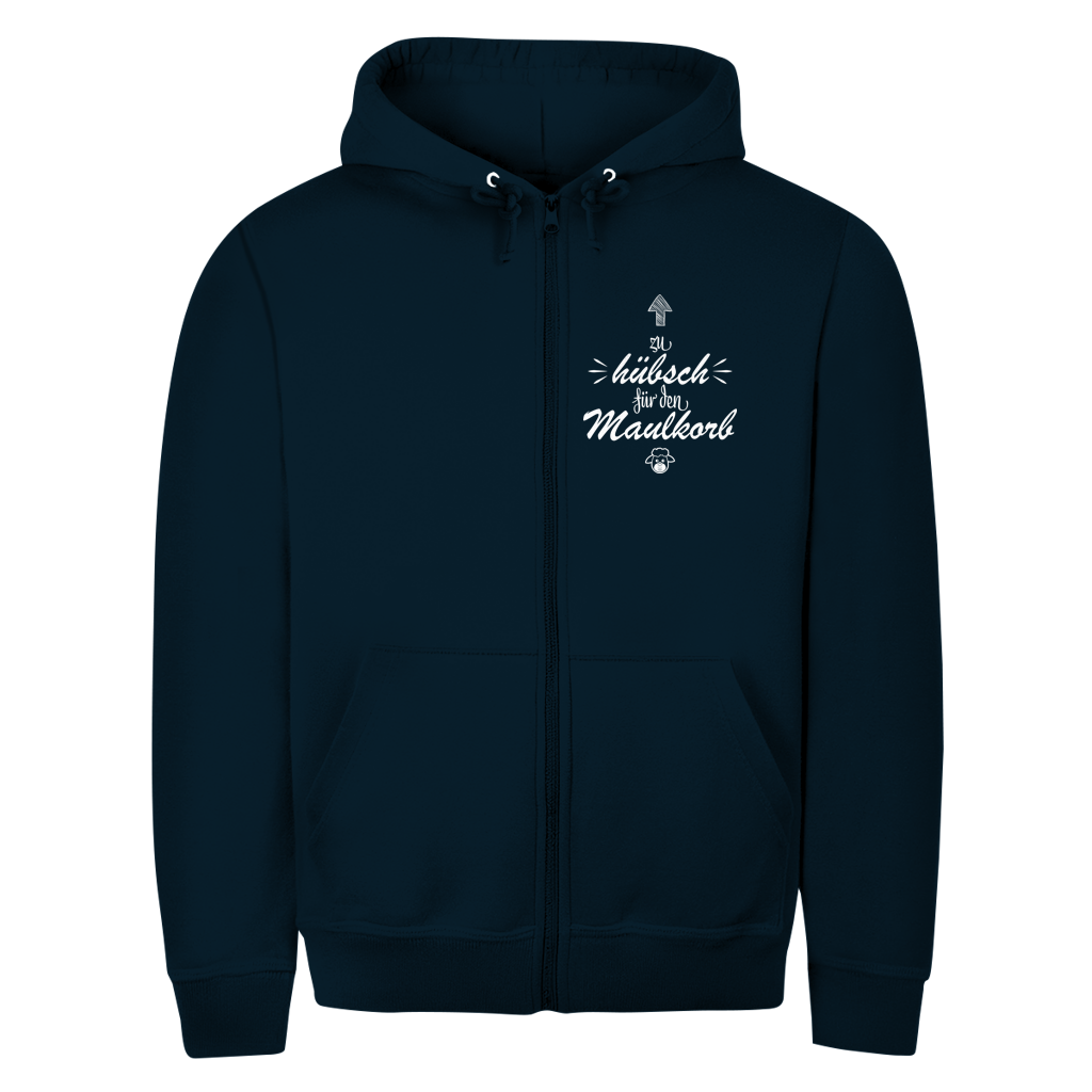Unisex Zipper Hoodie Zu hübsch für den Maulkorb