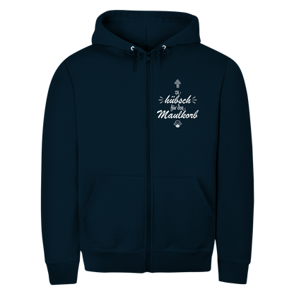 Unisex Zipper Hoodie Zu hübsch für den Maulkorb