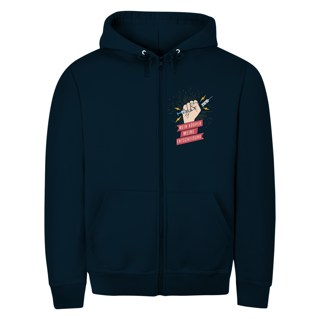 Unisex Zipper Hoodie Mein Körper, meine Entscheidung