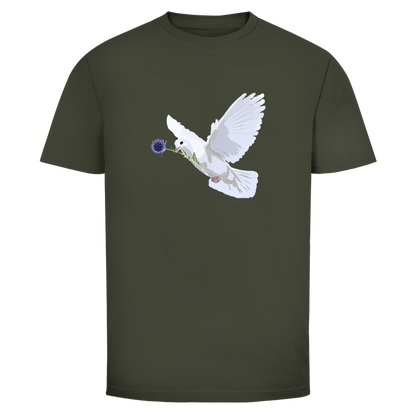 Herren T-Shirt Friedenstaube mit Boschimodistel