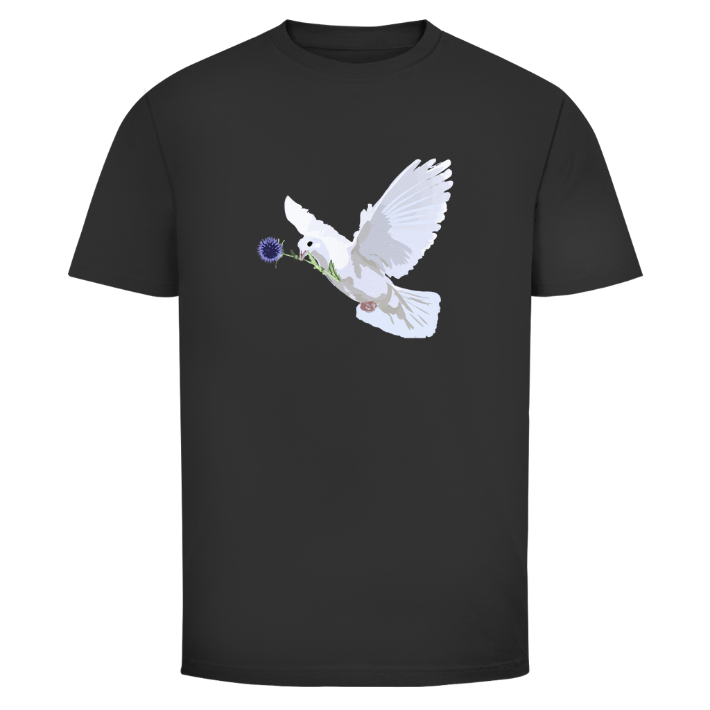 Herren T-Shirt Friedenstaube mit Boschimodistel