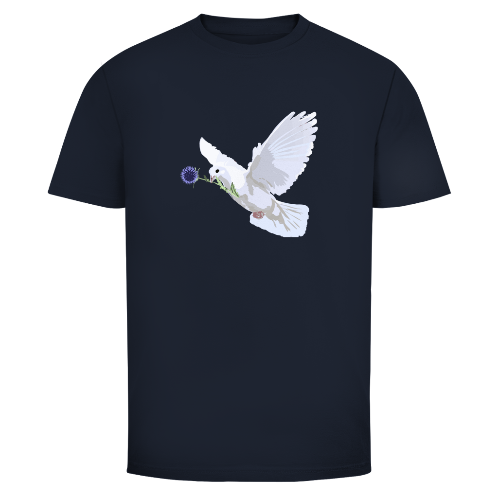 Herren T-Shirt Friedenstaube mit Boschimodistel