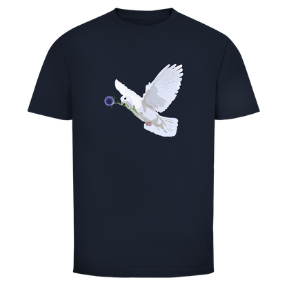 Herren T-Shirt Friedenstaube mit Boschimodistel
