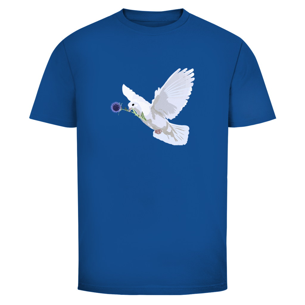 Herren T-Shirt Friedenstaube mit Boschimodistel