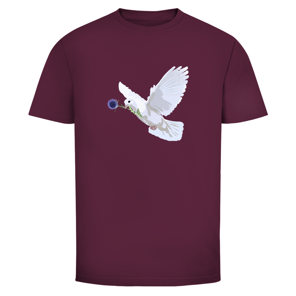 Herren T-Shirt Friedenstaube mit Boschimodistel