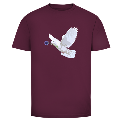Herren T-Shirt Friedenstaube mit Boschimodistel