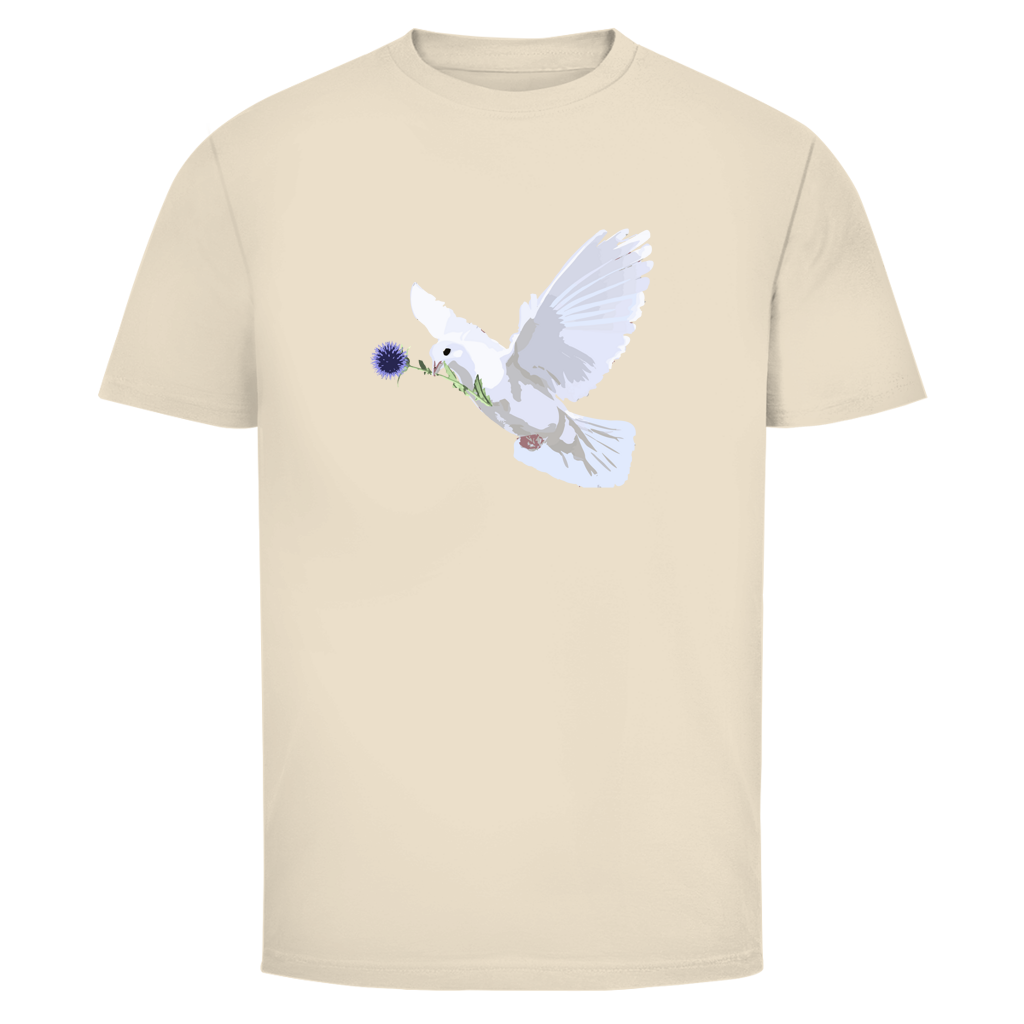 Herren T-Shirt Friedenstaube mit Boschimodistel