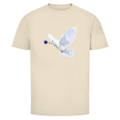 Herren T-Shirt Friedenstaube mit Boschimodistel