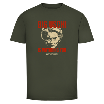Herren T-Shirt Big Uschi is watching you #nochatcontrol