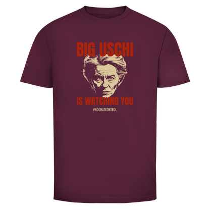 Herren T-Shirt Big Uschi is watching you #nochatcontrol