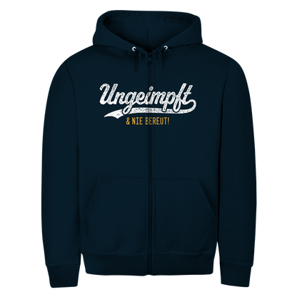 Unisex Zipper Hoodie Ungeimpft & nie bereut!