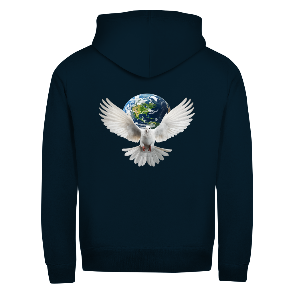 Unisex Zipper Hoodie Weltfrieden