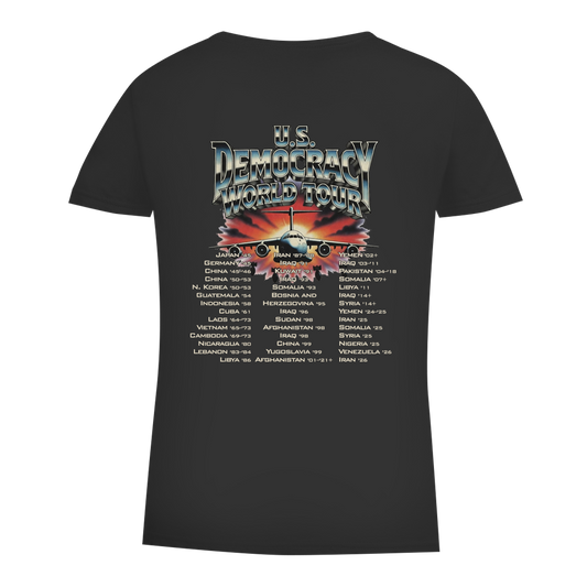 Damen Premium Bio T-Shirt U.S. Democracy World Tour Backprint