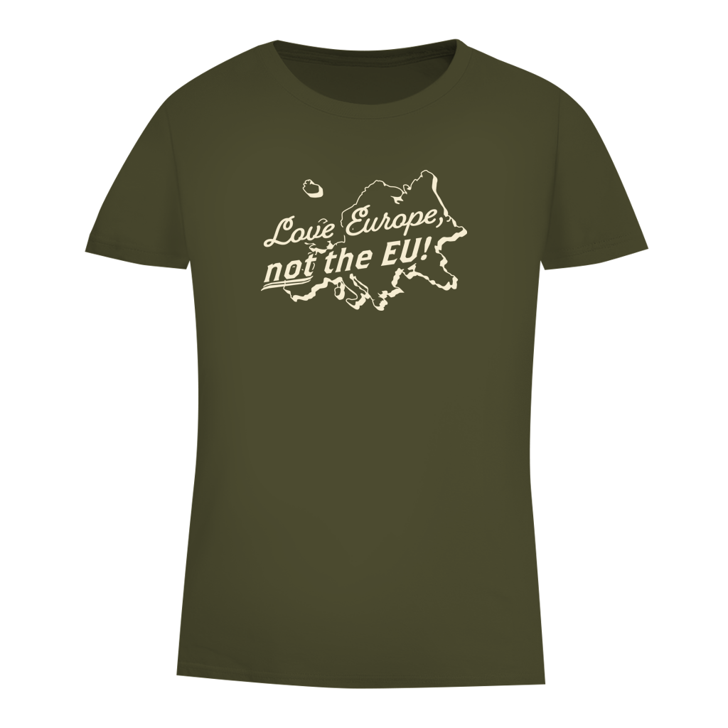Damen Premium Bio T-Shirt Love Europe, not the EU!