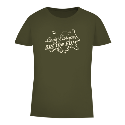 Damen Premium Bio T-Shirt Love Europe, not the EU!