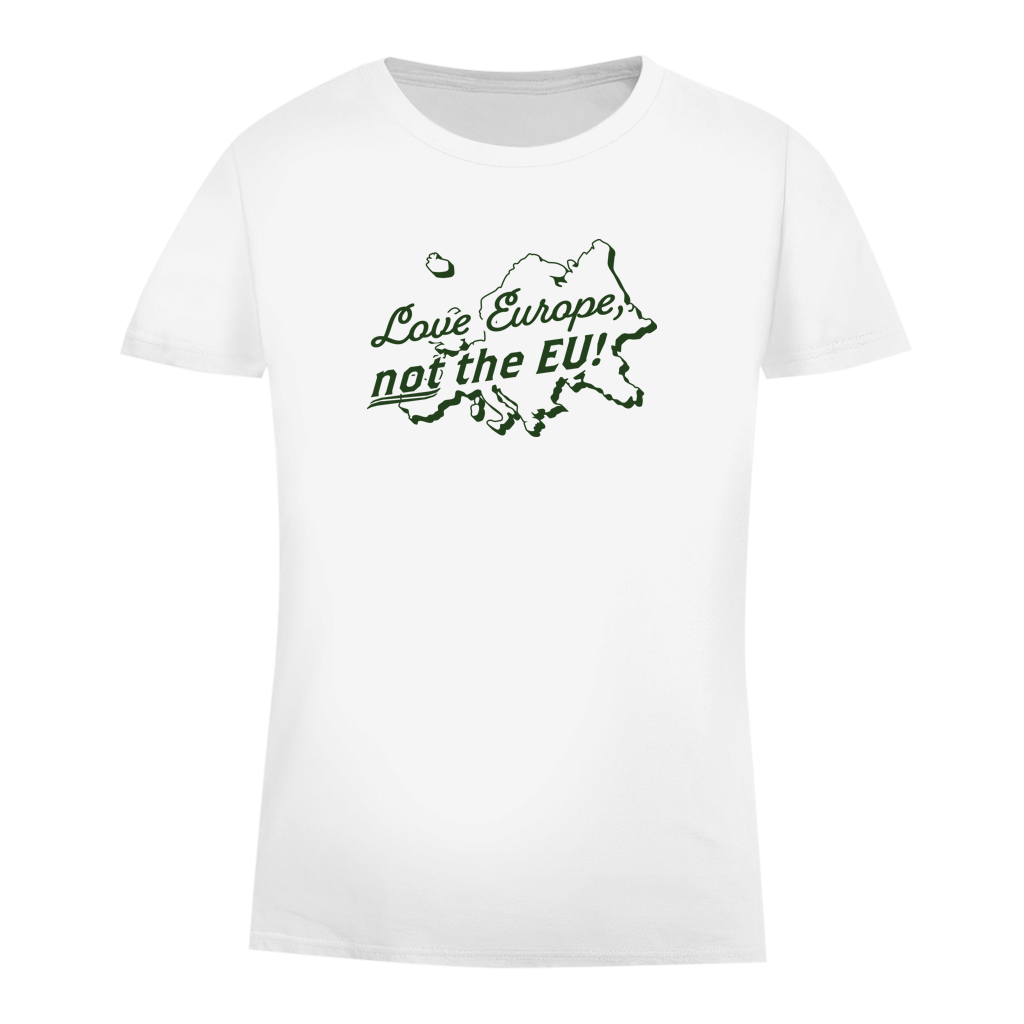 Damen Premium Bio T-Shirt Love Europe, not the EU!
