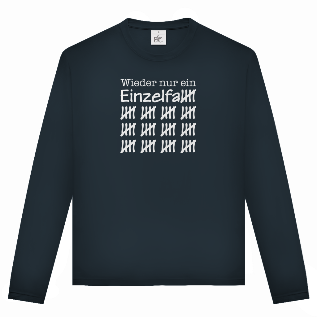 Unisex Langarmshirt Wieder nur ein Einzelfall