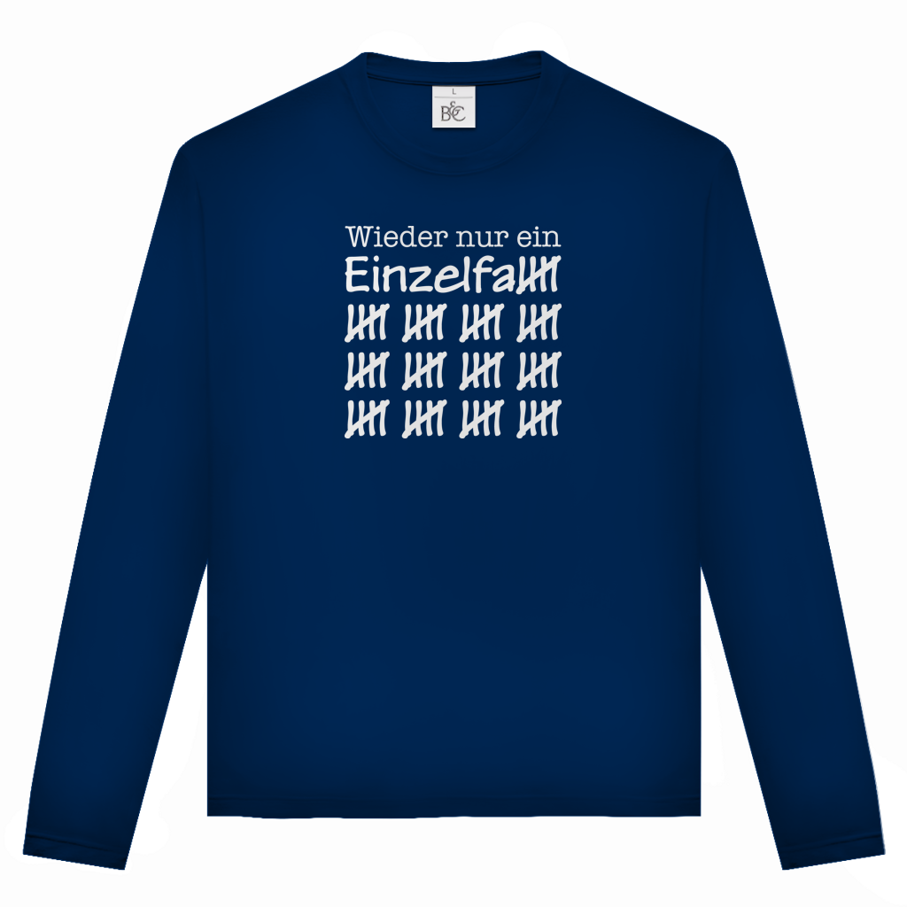 Unisex Langarmshirt Wieder nur ein Einzelfall