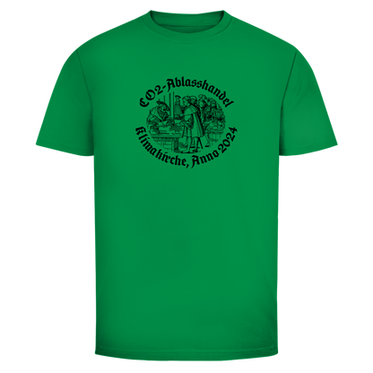 Herren T-Shirt CO2-Ablasshandel Klimakirche, Anno 2024