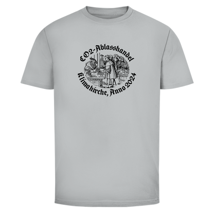 Herren T-Shirt CO2-Ablasshandel Klimakirche, Anno 2024
