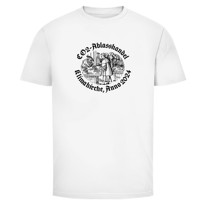 Herren T-Shirt CO2-Ablasshandel Klimakirche, Anno 2024