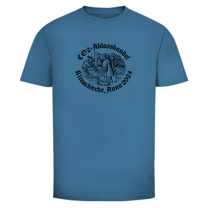Herren T-Shirt CO2-Ablasshandel Klimakirche, Anno 2024